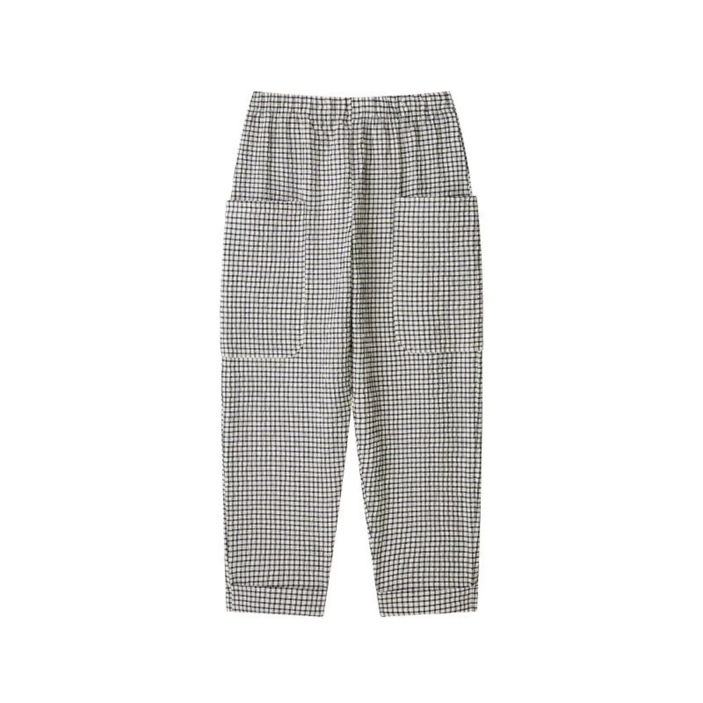 ZARA Stylish Casual Stretch Waist Plaid Pants